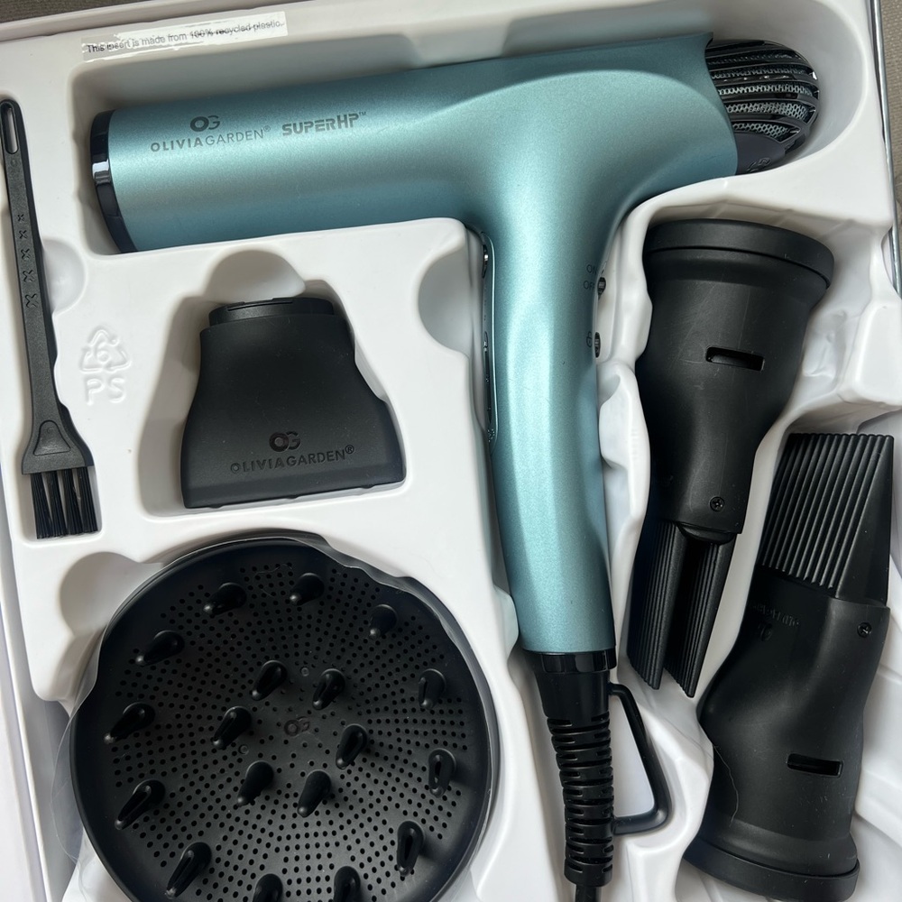 Olivia Garden Super HP (High Performance) Hair Dryer with Attachments